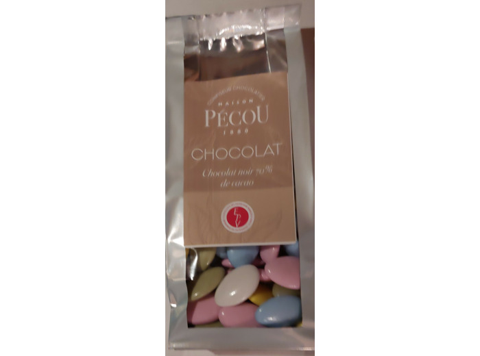 Dragées Chocolat 70% Coloris Assortis