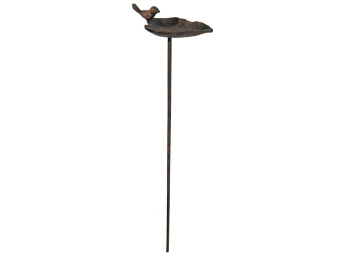 Mangeoire oiseaux feuille à planter 16x87cm