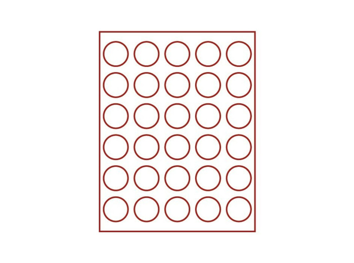 MEDAILLIER MONNAIE 30 ALVEOLES RONDES POUR MONNAIES DE Ø 39 MM