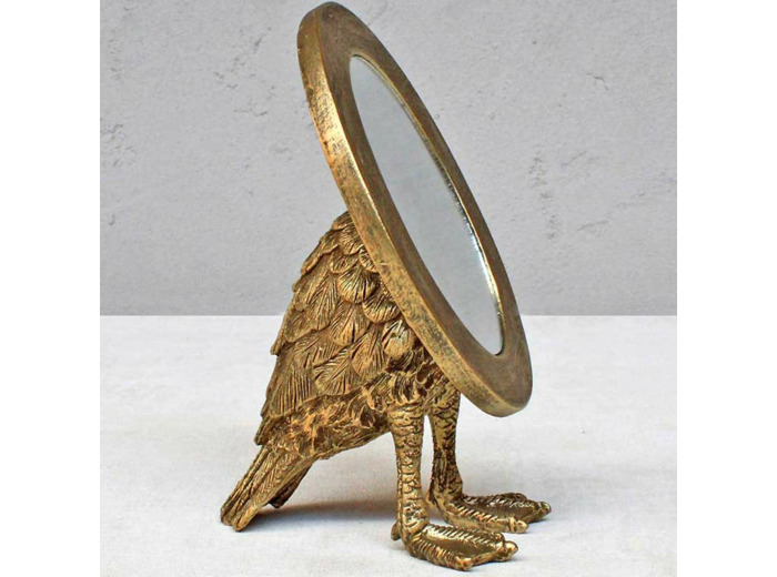 Miroir à poser ovale pied palmés Chehoma 20x13cm