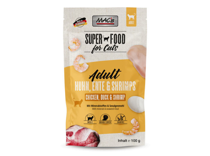 MAC'S Canard & Crevettes pour chat - 100g