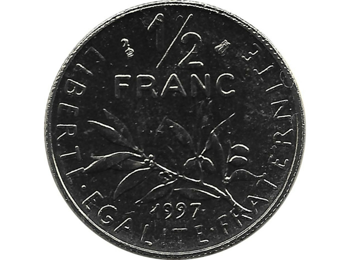 FRANCE 1/2 FRANC ROTY 1997 BU