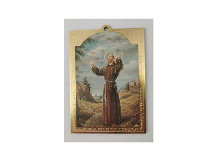 Plaquette Dorée 10x14cm - ST FRANCOIS