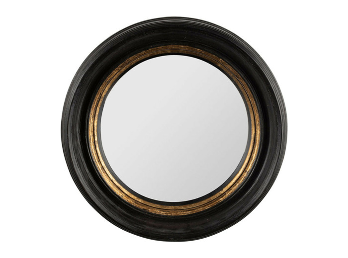 Miroir convex rond noir résine 33x33x33cm