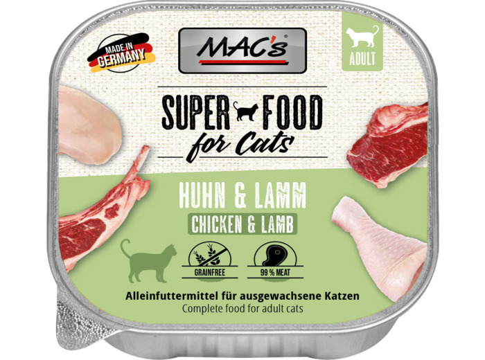 MAC'S Raffineur, saveur poulet & agneau pour chat - 100g