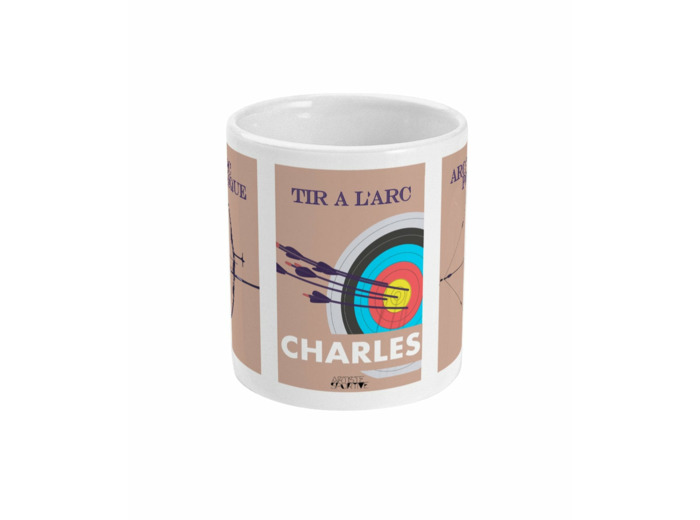 Tasse ou mug tir à l'arc "La cible, le classique et l'arc à poulie" - personnalisable