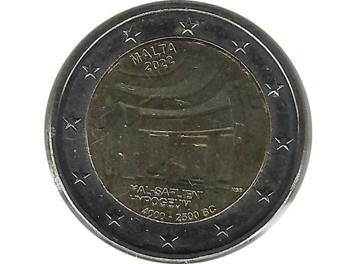 MALTE 2022 2 EURO COMMEMORATIVE TEMPLE SUP