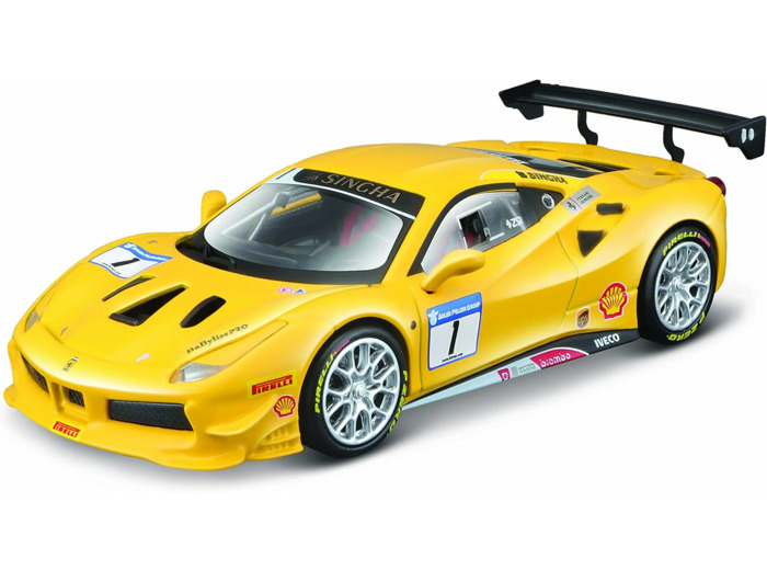Bburago 18-36306 - Ferrari Racing 488 Challenge Jaune1/43
