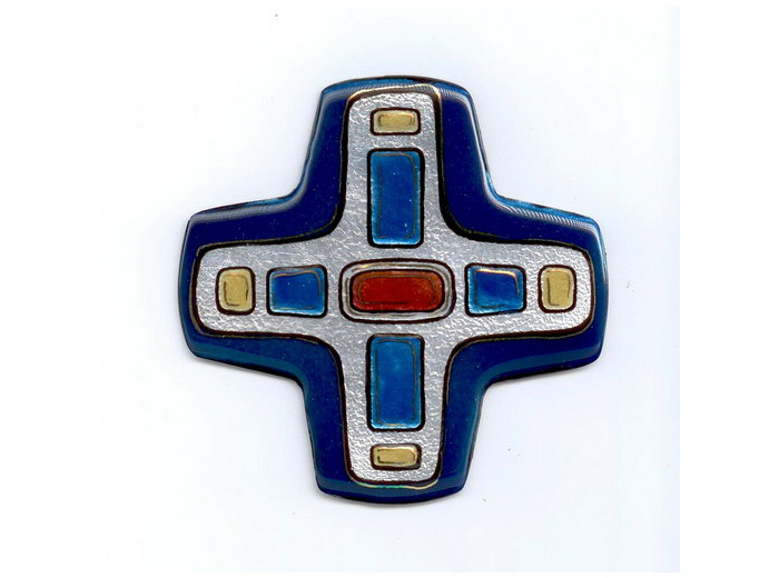 Croix CROIX MOSAIQUE 9,7x9,7cm - EMAUX DU LIBAN