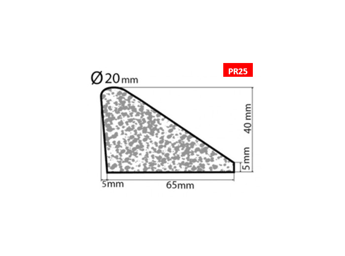 Bourrelet profilé mousse PR25 – 2m