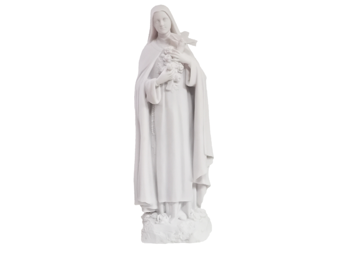 Sainte Thérèse - Statue en Albaster 60cm - Blanc