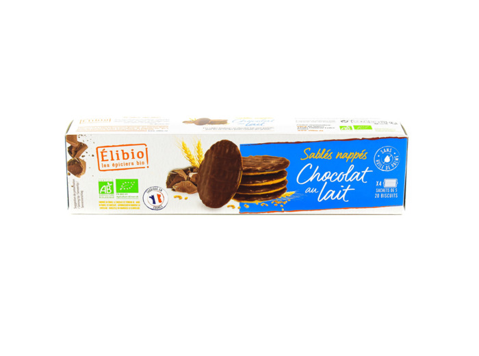 Biscuits Sablés Nappés Chocolat au Lait Bio 200g