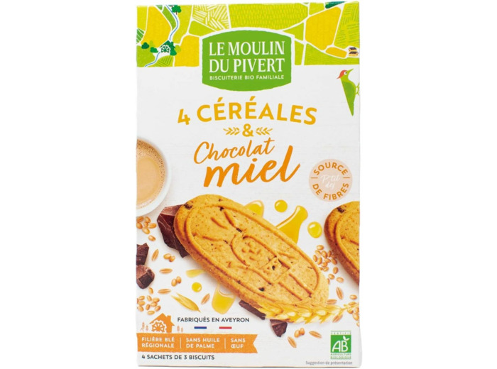 Biscuit petit dej cereales miel cho 190g P tit dej