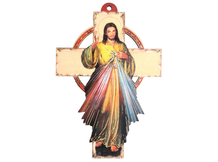 Croix en Bois 10x15cm - CHRIST MISERICORDIEUX