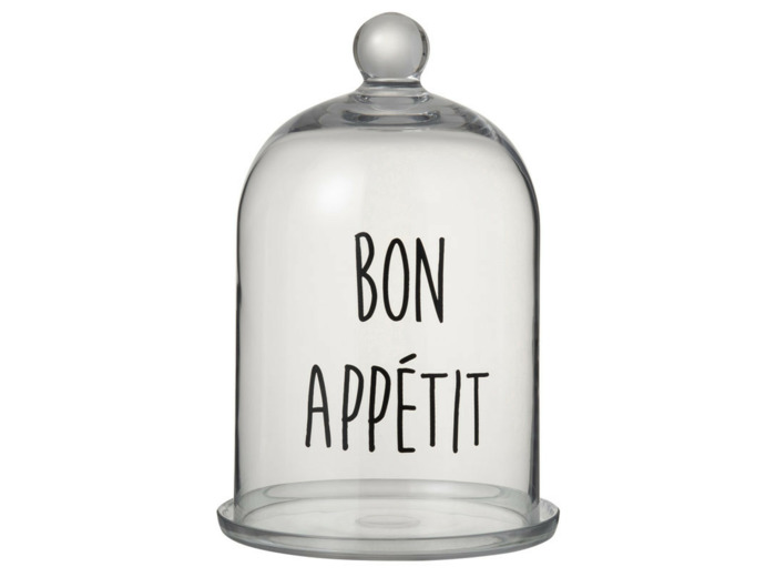 Cloche verre Bon appétit 19x31cm