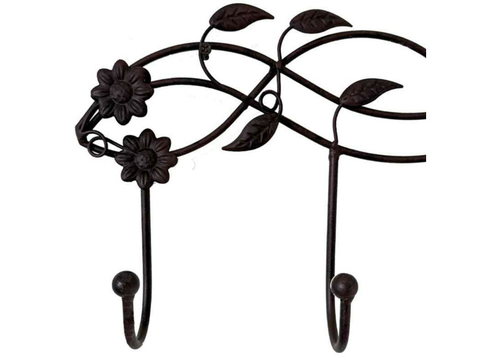 Patère 5 crochets oiseaux 52x6x20cm