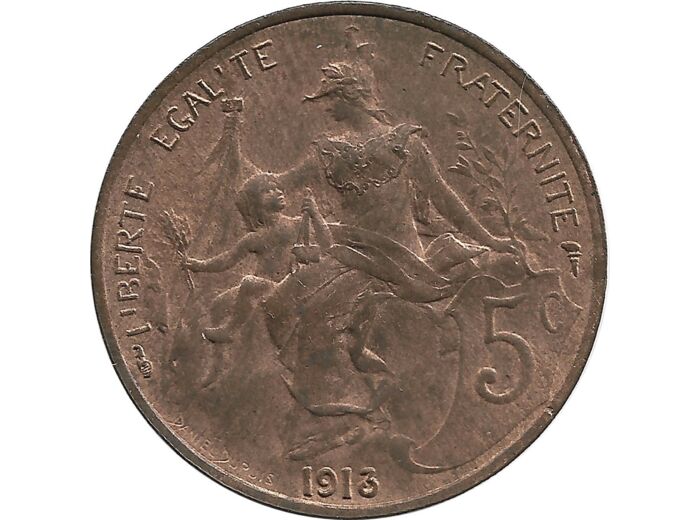 FRANCE 5 CENTIMES DUPUIS 1913 SUP