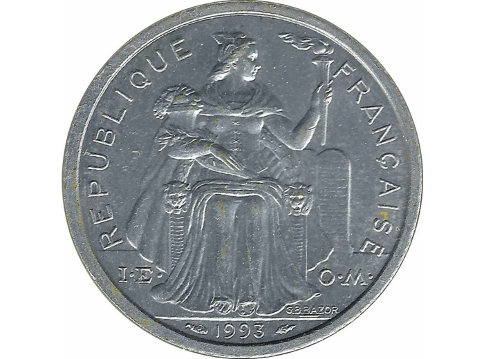 POLYNESIE FRANÇAISE 2 FRANCS 1993 SUP