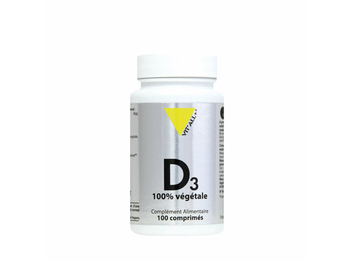 Vitamine D3 végétale 20µg-100 comprimés-Vit'all+