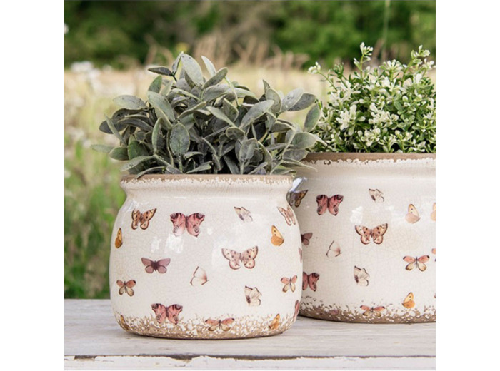 Pot de fleurs d'intérieur Beige 12x10cm