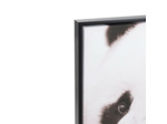 Grand Cadre Photo en Bois Noir avec Portrait  Panda Géant Noir et Blanc 94x64cm