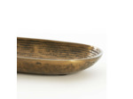 Grand plateau ovale Boira bronze antique 50x16x4cm