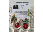BOUCLES D'OREILLES DORMEUSES STRASS BLANC CASSE