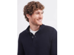 Pull col montant boutonné Bourboule 100% laine SAINT JAMES