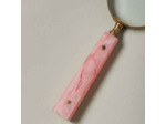 Loupe laiton manche rose 23x8x8cm