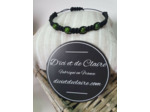 Bracelet Shamballa 4 perles de jaspe vert