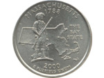 AMERIQUE ( U.S.A ) QUARTER DOLLAR (1/4 DOLLAR) 2000 P MASSACHUSSETTS TTB+