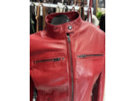 GEN1924 Blouson femme cuir rouge