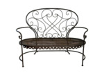 Banc jardin fer Romantique 124x47x100cm