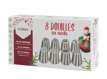 Coffret 8 douilles inox Noël