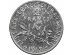 FRANCE 2 FRANCS SEMEUSE 1912 TTB+
