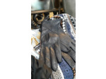 GF61037 Gants femme cuir agneau marine , bison, marron
