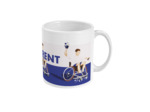 Tasse ou mug handfauteuil "Handball en bleu" - Personnalisable