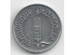 FRANCE 1 CENTIME INOX 1966 REVERS ECRITURE GRASSE SUP