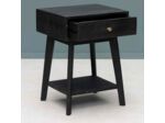 Table de chevet noire Onyx 60x43x40cm