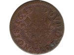 LOUIS XIII (1610-1643) DOUBLE TOURNOIS 1643 (SANS ATELIER) 1gr87 TB+