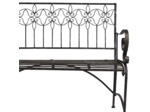 Banc jardin fer plein gris acier 114x46x91cm
