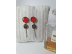 BOUCLES D'OREILLES LONGUE ROUGE