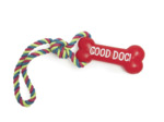 Jouet pour chien, Os + corde - 39cm