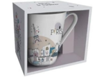KIUB - MUG Conique 350 ML + Boite LA Parisienne Blanc TOITS DE Paris