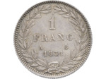 FRANCE 1 FRANC LOUIS PHILIPPE I tête nue 1831 A (Paris) SUP (G452)