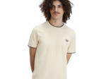 Tee Shirt FRED PERRY Twin Tipped Oatmeal/Ecru/Black