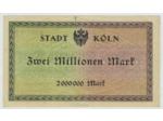 ALLEMAGNE ( KOLN ) 2 MILLION MARK SERIE I 01-08-1923 TTB
