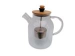 Théière en verre avec infuseur inox rétractable-1,2litres-Boutique Pleine Forme