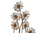Tuteur déco fleurs fer marron 42x85cm