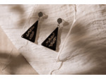 Boucles d'oreilles "triangle floral"